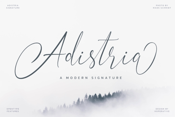 Adistria: An Elegant Script Font for Editorial Design