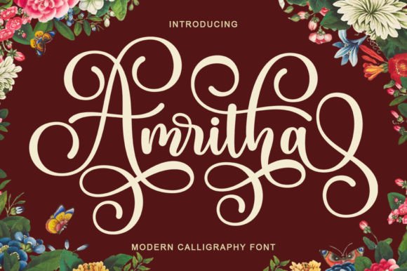 Amritha: A Flowing Typeface for Elegant Brand Identity