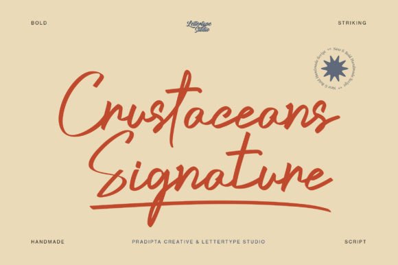 Crustaceans Signature: The Script Font for Bold Branding