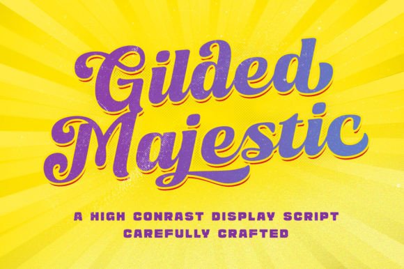 Gilded Majestic: A Bold Script Typeface for Editorial Design