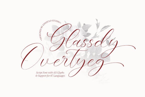 Glassdy Overtyeg: A Modern Script Font for Branding