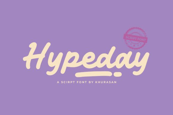 Hypeday: A Bold Script Typeface for Modern Editorial Design