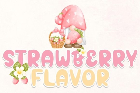 Strawberry Flavor Font: Sweet Style for Handmade Brands
