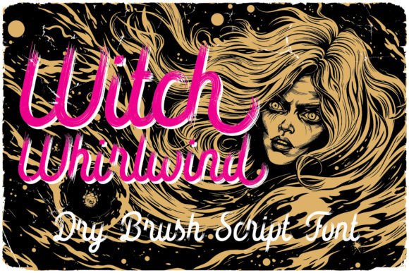 Witch Whirlwind Font for Handmade Horror Crafts